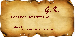 Gertner Krisztina névjegykártya
